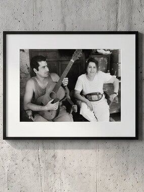 Greek Couple Fine Art Photograph Black white Photo AP signed Gallery Silver